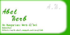 abel werb business card
